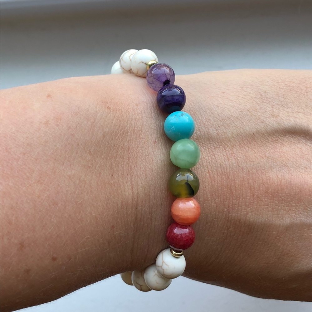 Gemstone chakras bracelet